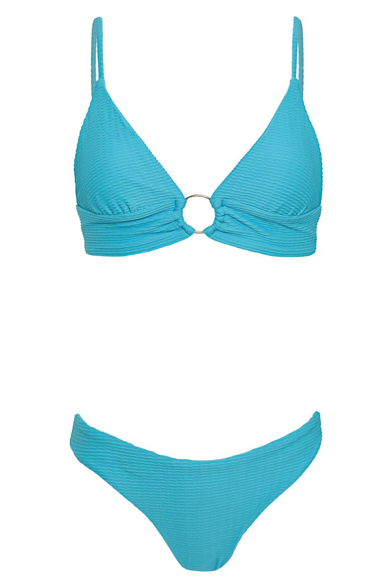 Aqua Dream Shine Reversible Bikini Top, Alternate, color, AQUAMARINE