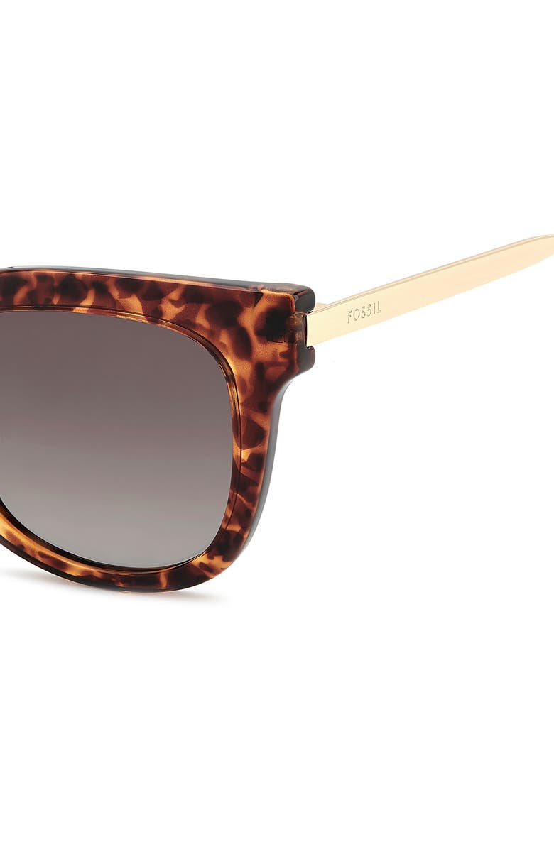 Fossil 51mm Gradient Cat Eye Sunglasses, Alternate, color, Havana/ Brown Sf