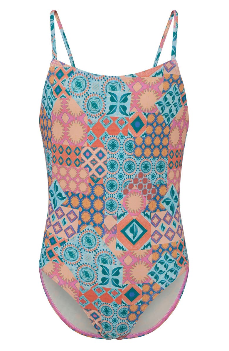 Billabong Kids' Mystic Moon One-Piece Swimsuit, Main, color, Cyclamen