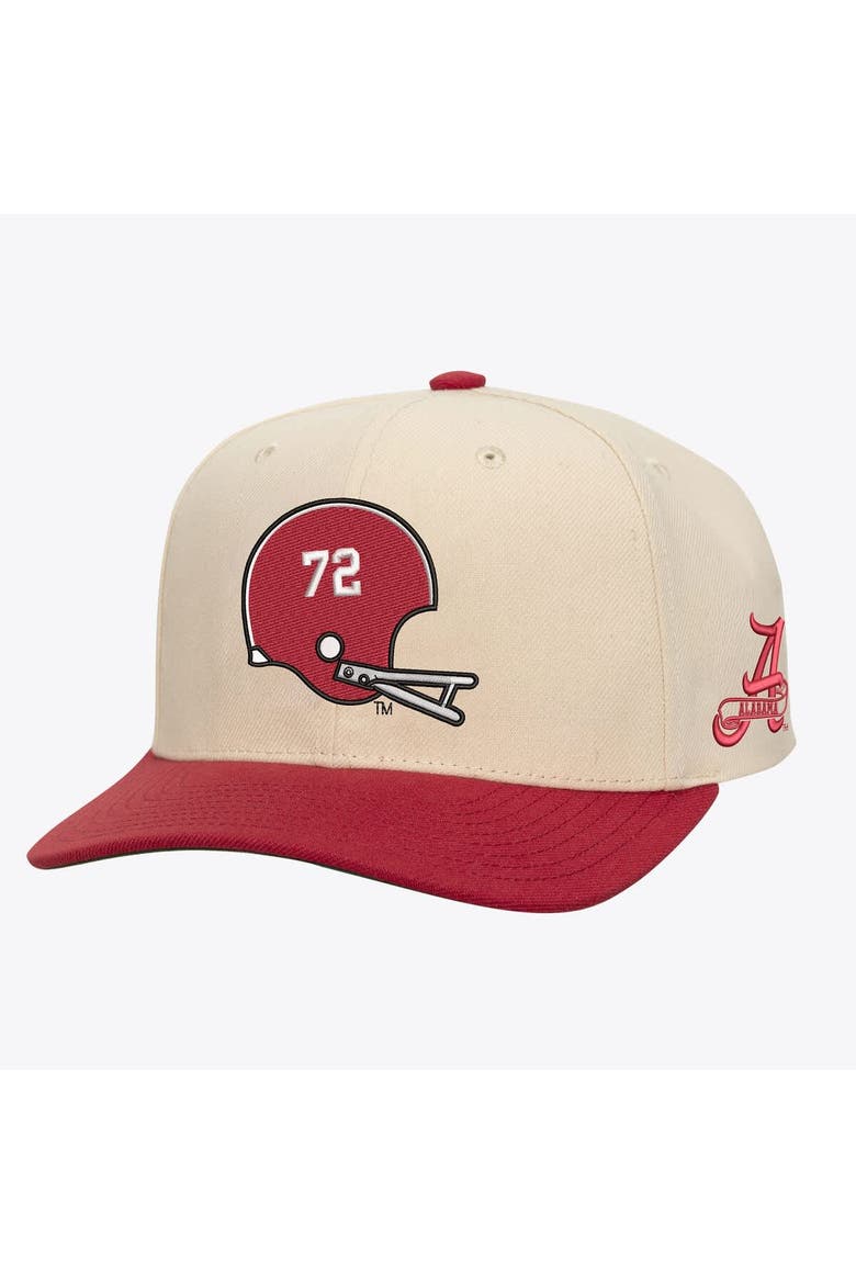Men's Mitchell & Ness Cream/Crimson Alabama Crimson Tide Two-Tone Pro Crown Adjustable Hat, Main, color, Cream