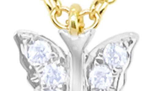 Meira T Pavé Diamond Butterfly Pendant Necklace In Gold