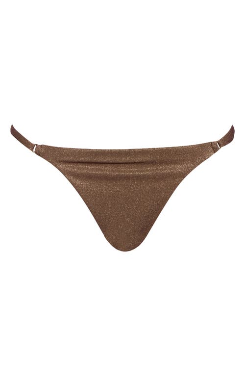 Vitamin A ® Moss Adjustable Side String Bikini Bottoms In Brown