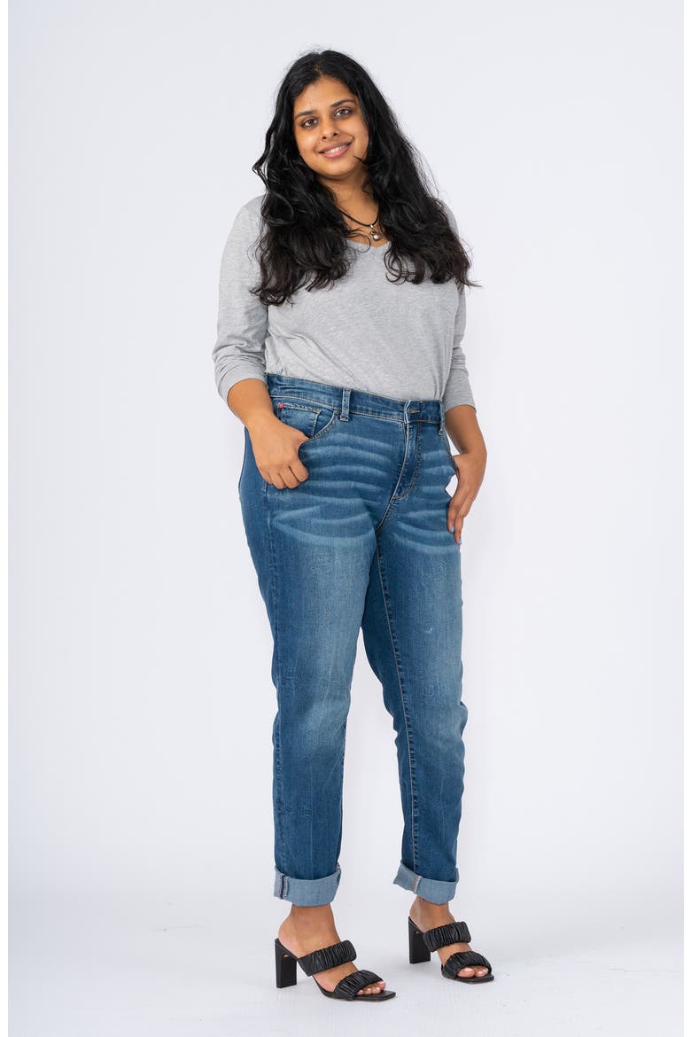 High Waist Boyfriend Jeans, Alternate, color, SANDRA