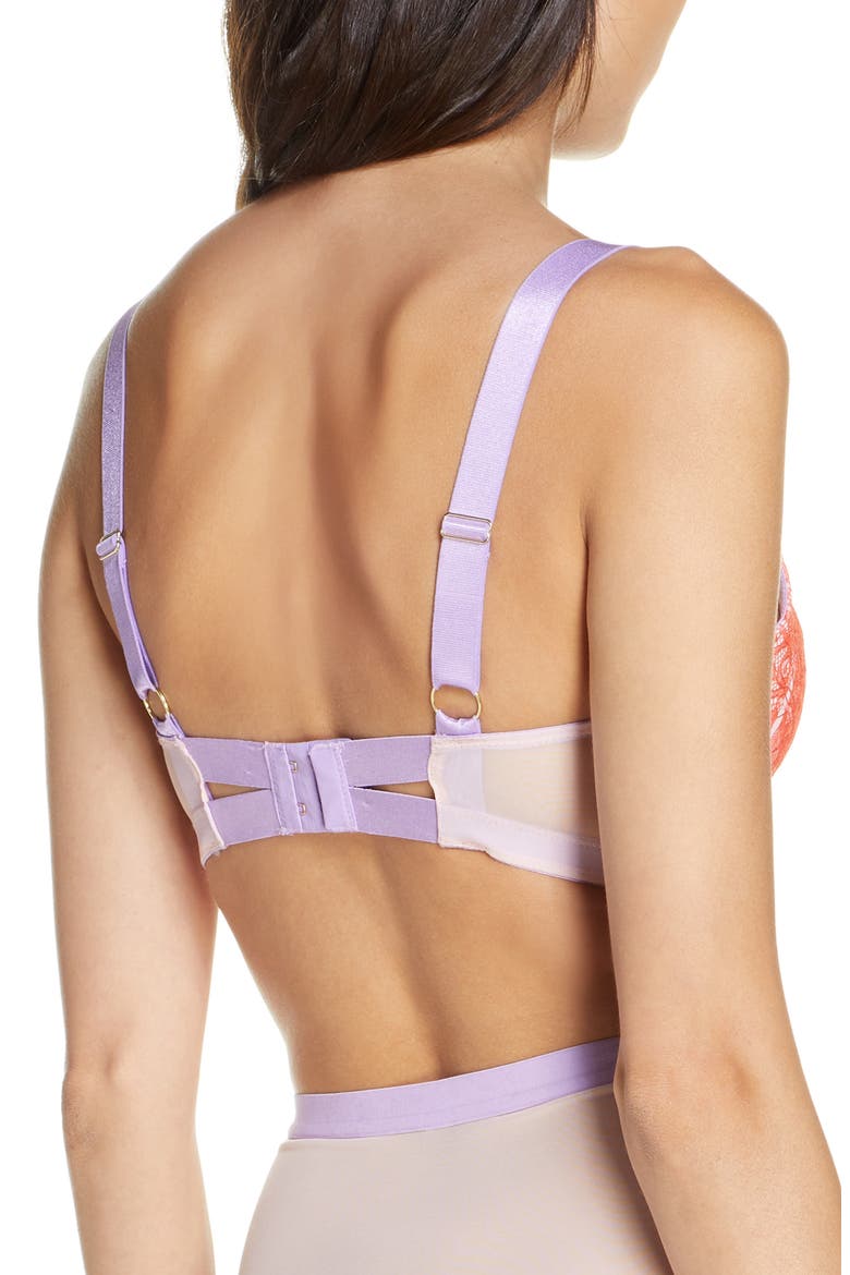 Sophie Half Pad Underwire Balconette Bra, Alternate, color, TANGERINE