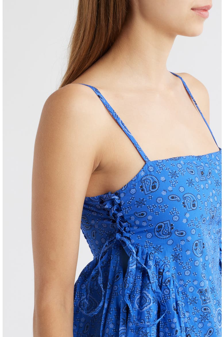 Cressida Side Tie Organic Cotton Camisole, Alternate, color, BLUE