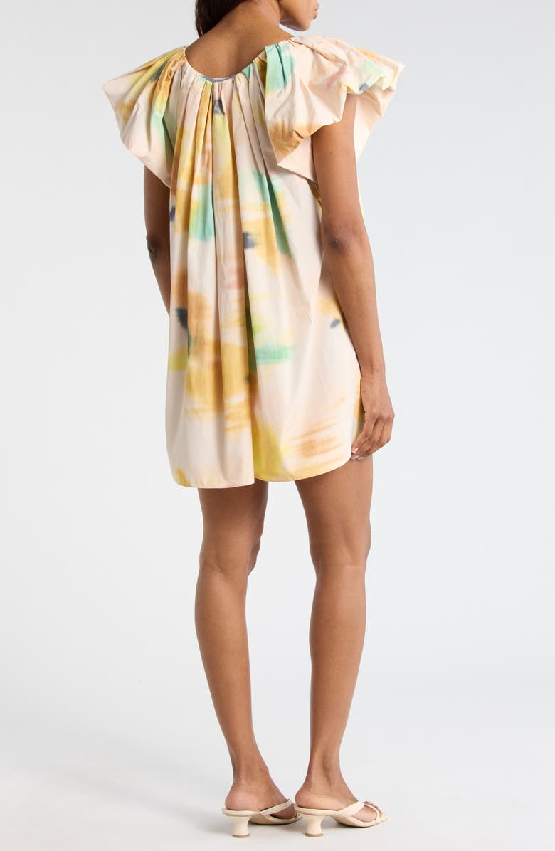 A.L.C. Abi Flutter Sleeve Minidress, Alternate, color, Floral Multi