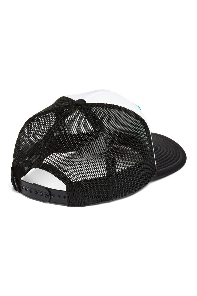 Palm Springs Trucker Hat, Alternate, color, BLACK/ WHITE