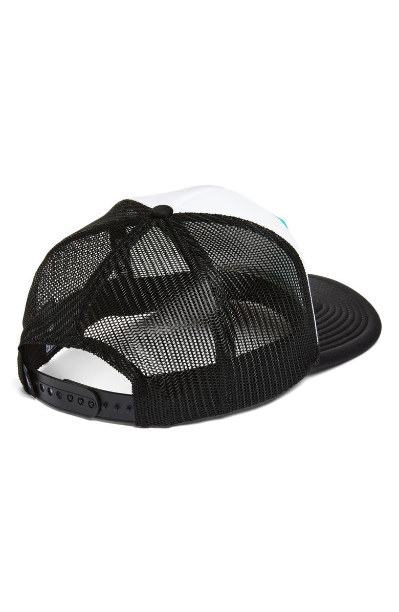 Local Beach Palm Springs Trucker Hat, Alternate, color, Black/ White