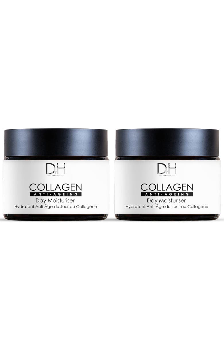 Dr H Collagen Anti-Ageing Day Moisturiser 60ml x 2 Duo Set, Main, color, White
