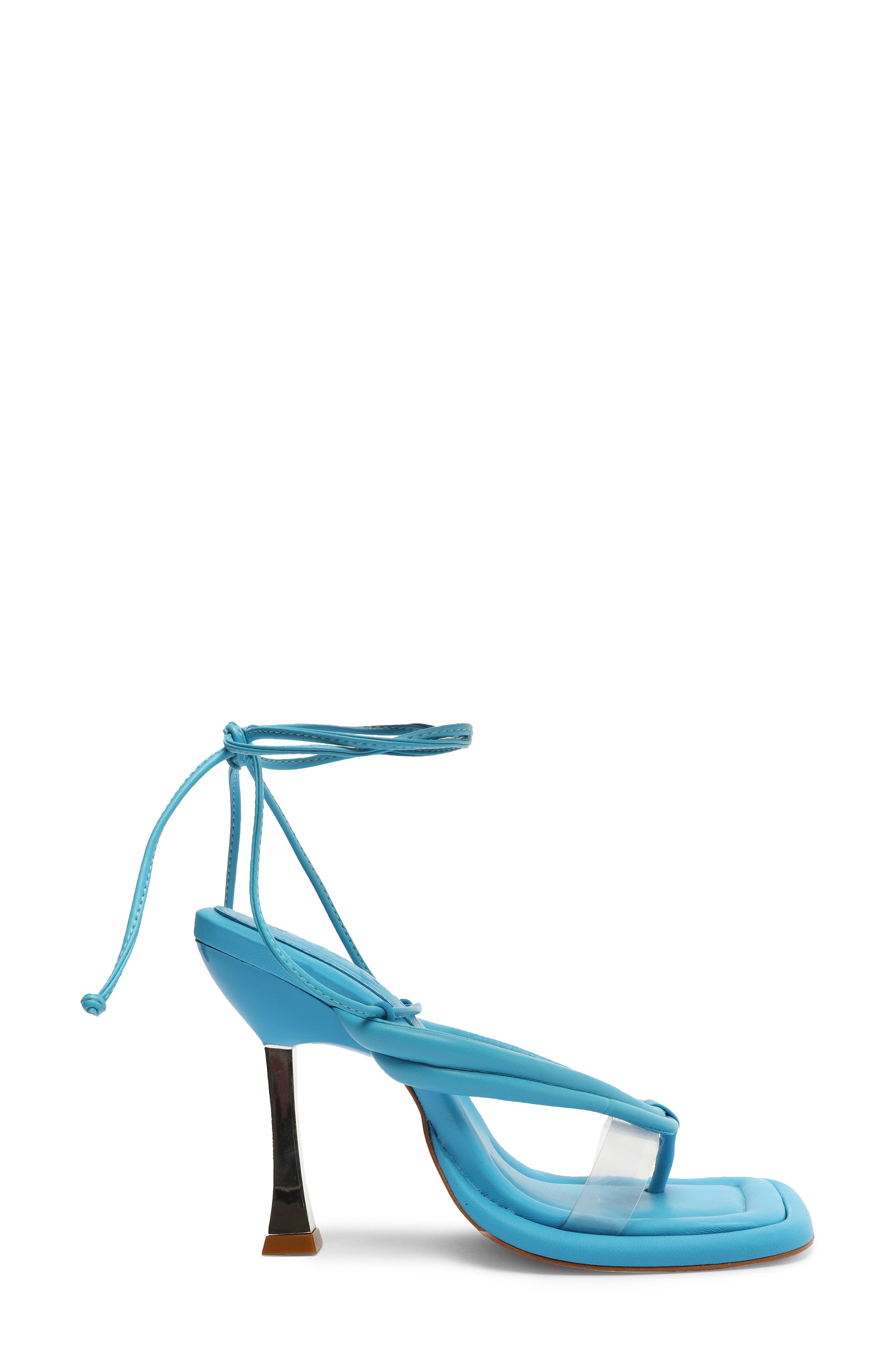 Meghan Ankle Tie Sandal, Alternate, color, BLUE/ TRANSPARENTE
