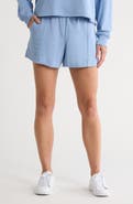 YOGALICIOUS Rise Up Raw Edge French Terry Shorts