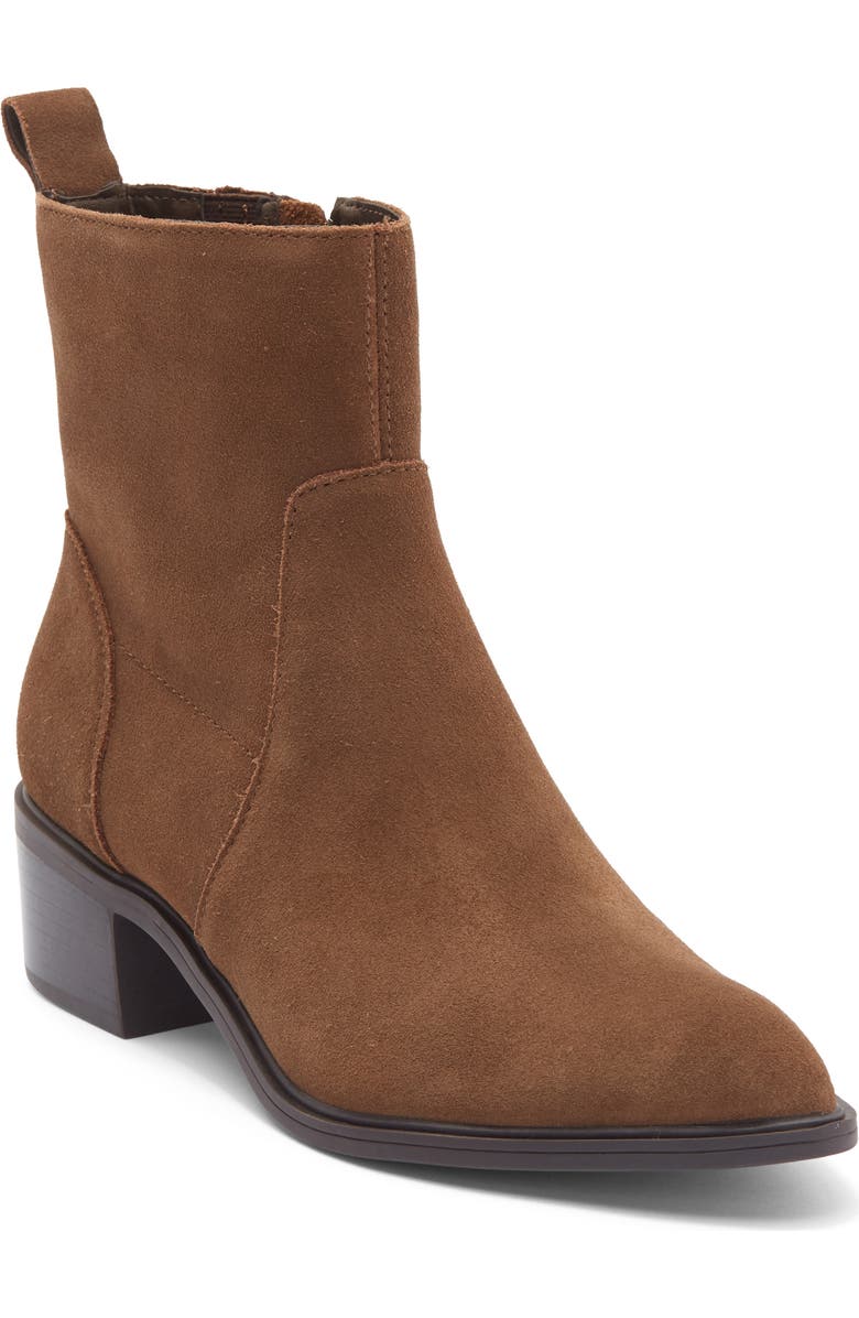 Dolce Vita Briele Pointed Toe Bootie, Main, color, Cocoa Suede