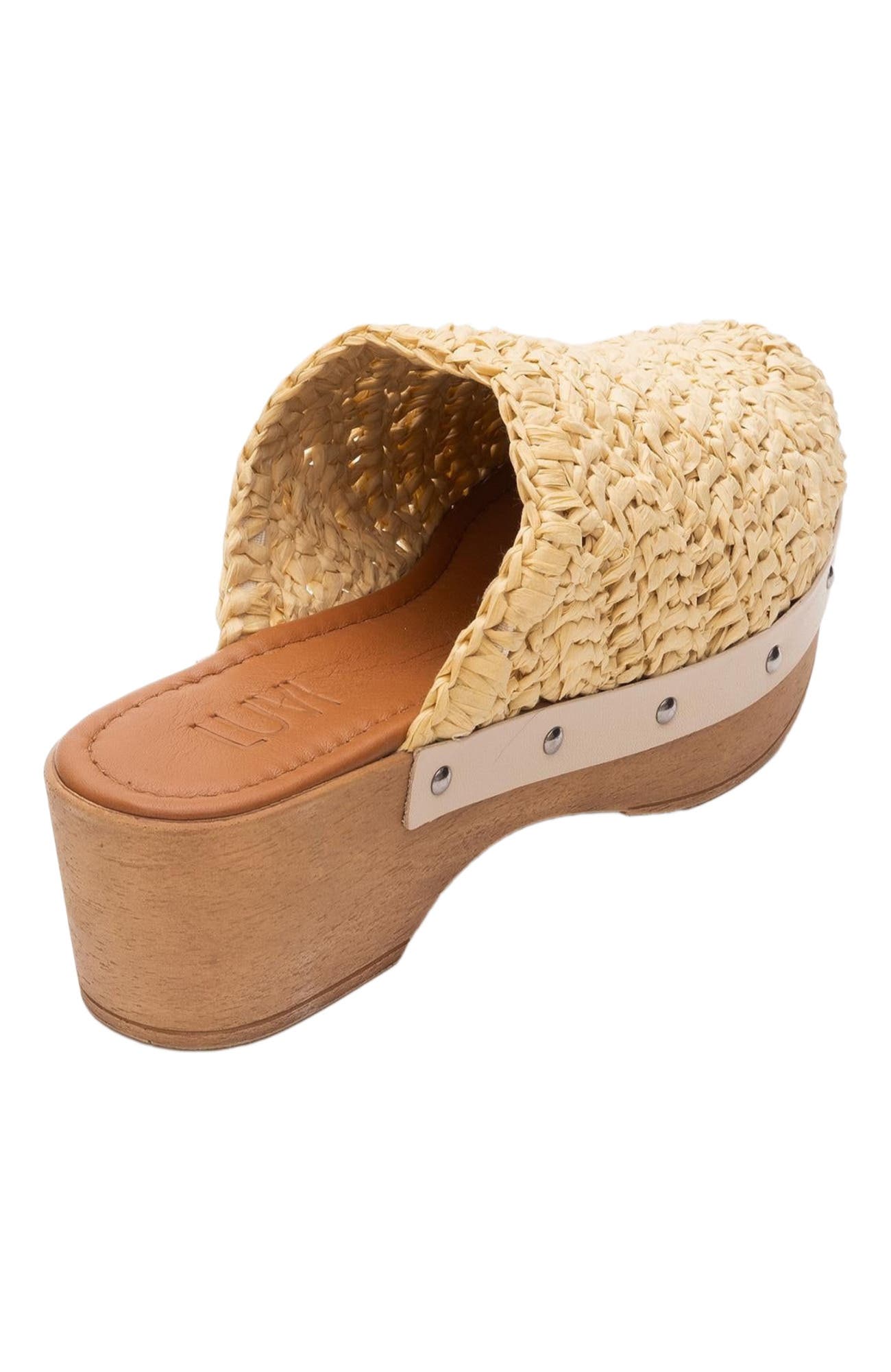 Forever & Always Shoes Cooper Braided Wedge Sandal, Alternate, color, Beige Leather