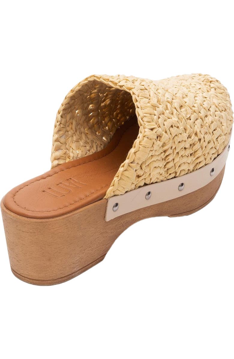 Forever & Always Shoes Cooper Braided Wedge Sandal, Alternate, color, Beige Leather