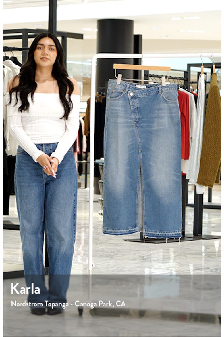 Falda Mermaid Denim Maxi Skirt video