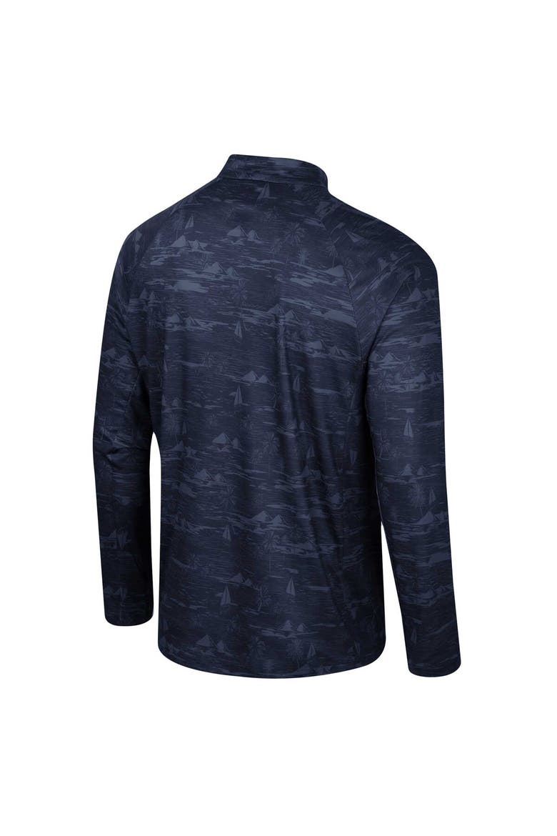 Men's Colosseum Navy Ole Miss Rebels Carson Raglan Quarter-Zip Jacket, Alternate, color, Navy
