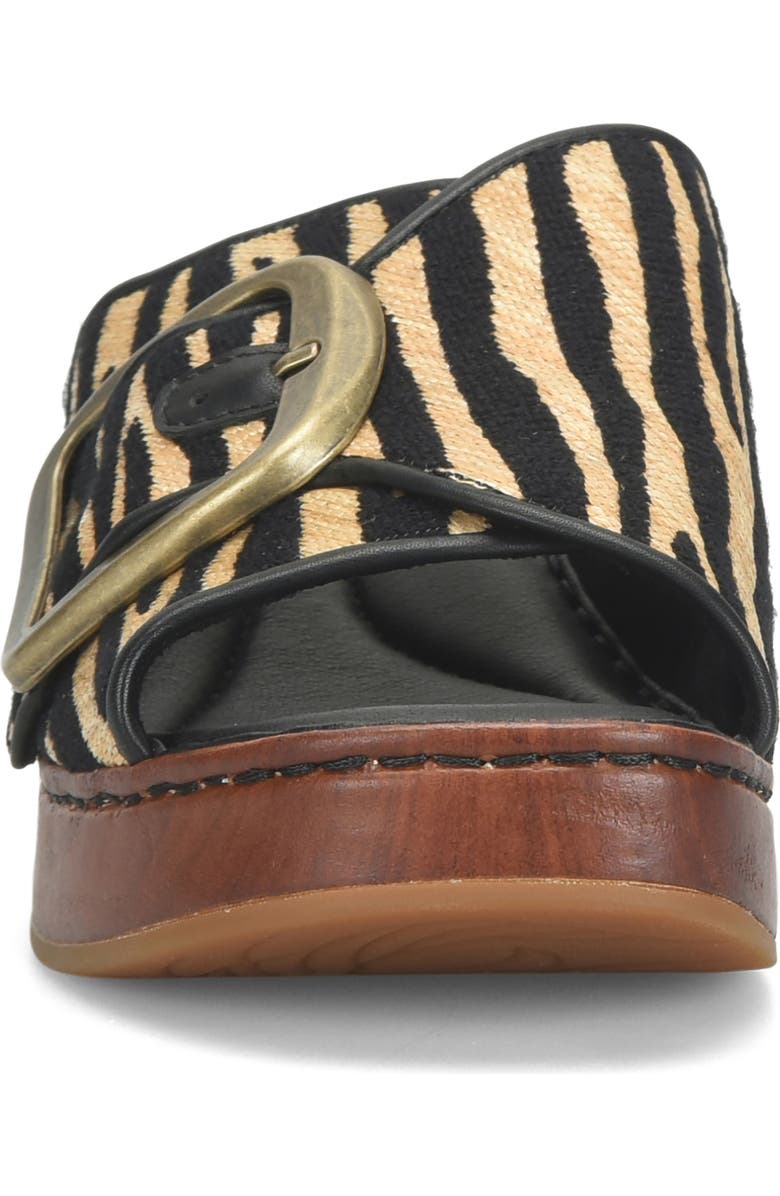 Børn Bangle Platform Slide Sandal, Alternate, color, Black Zebra