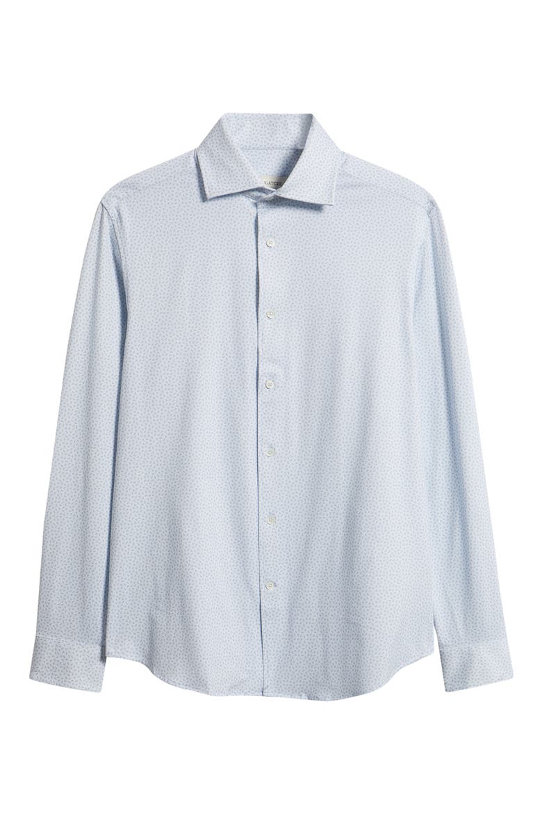 Devon OoohCotton® Paisley Print Long Sleeve Button-Up Shirt, Alternate, color, AIR BLUE