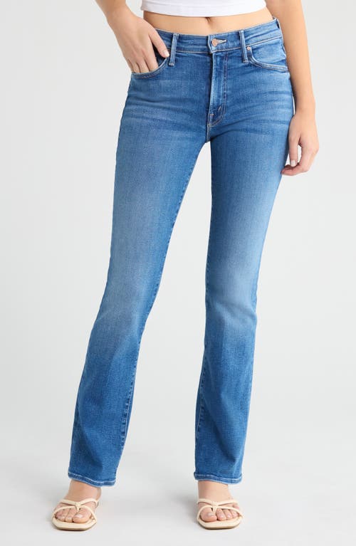Mother Outsider Skimp Flare Jeans In Blue