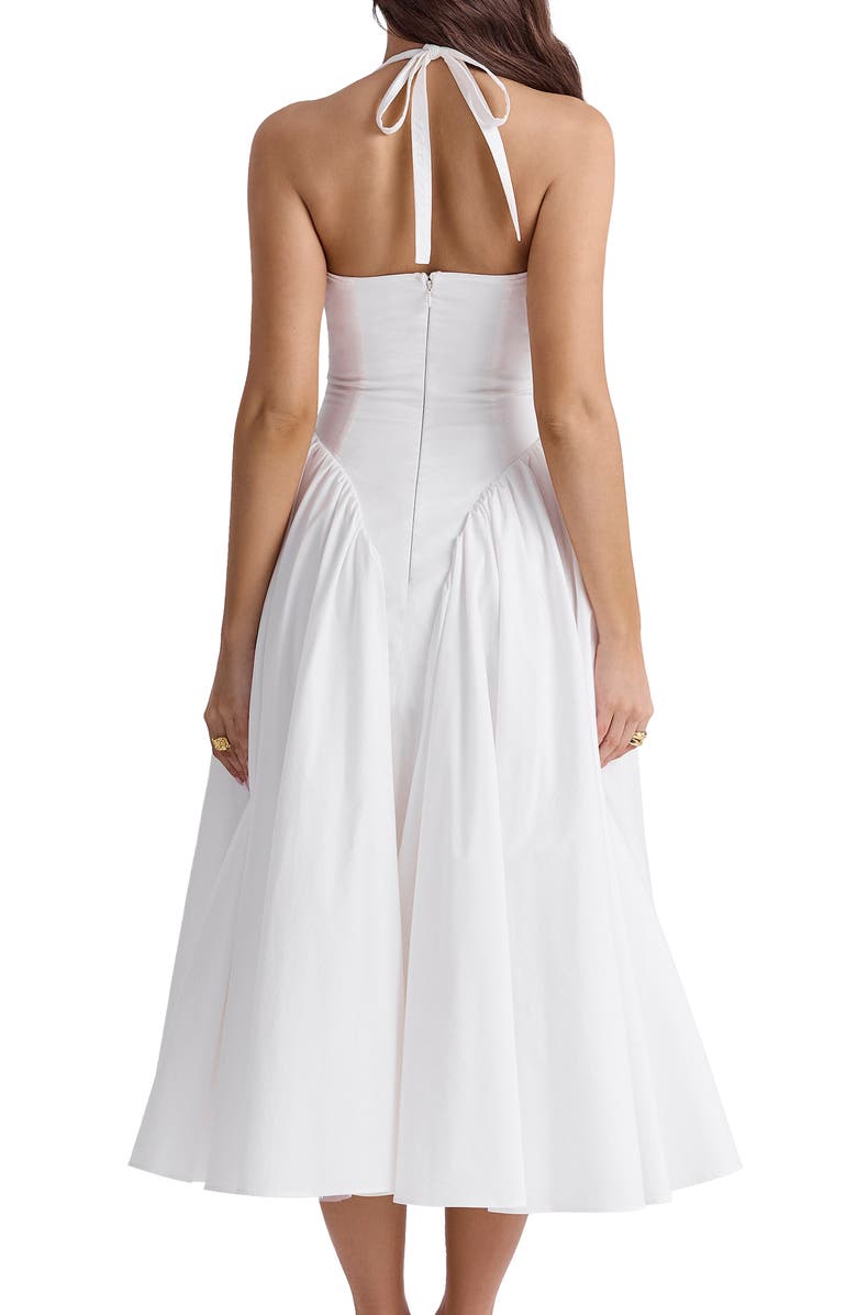 Marilyn Gingham Halter Midi Sundress