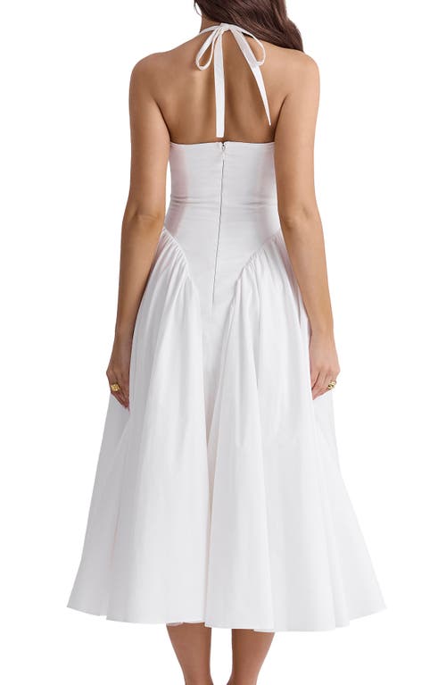 HOUSE OF CB HOUSE OF CB MARILYN GINGHAM HALTER MIDI SUNDRESS 
