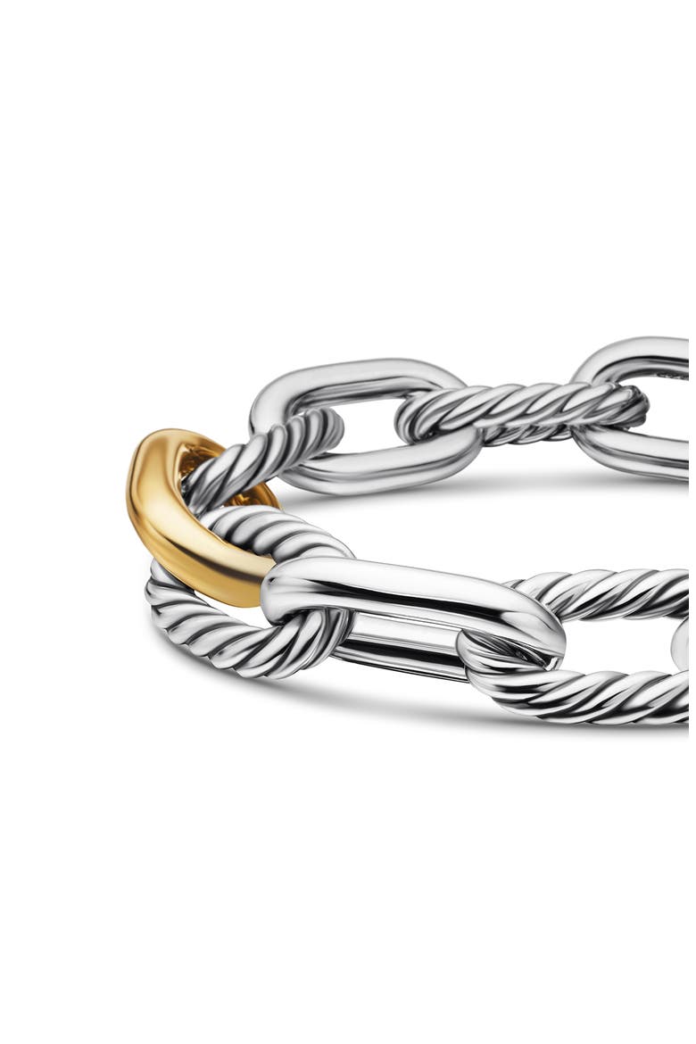 DY Madison Large Bracelet with 18K Gold, 13.5mm, Alternate, color, SILVER