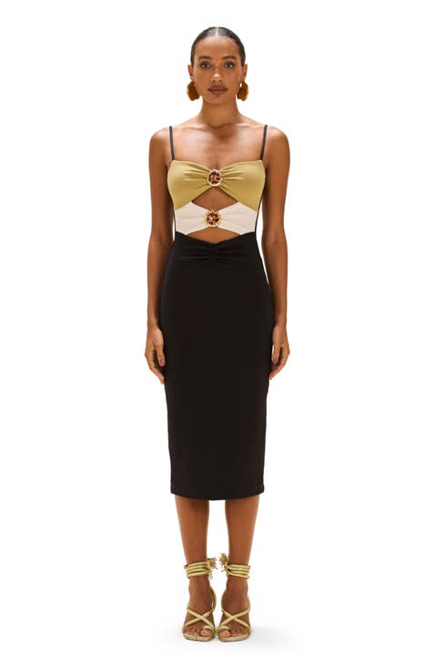 Jade Knit Cut Out Midi Dress