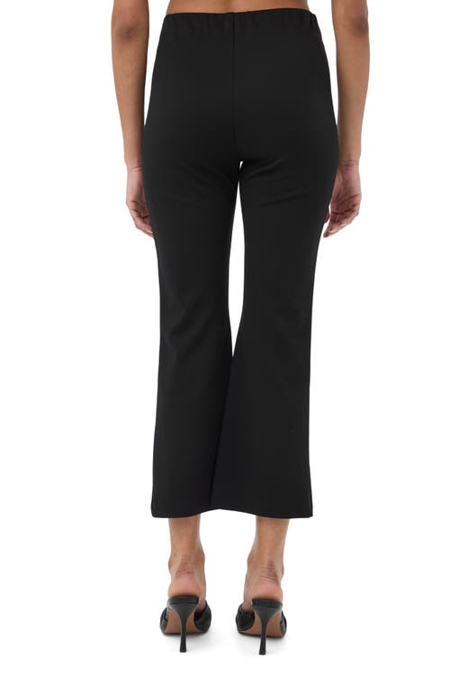 Trina Turk Sorrel Cropped Flare Leg Ponte Pant In Black