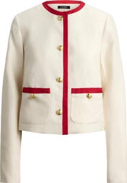 Lauren Ralph Lauren Two-Tone Linen Blend Twill Jacket