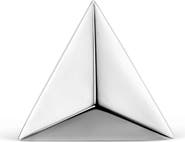 MARIA TASH Faceted Triangle Single Threaded Stud Earring