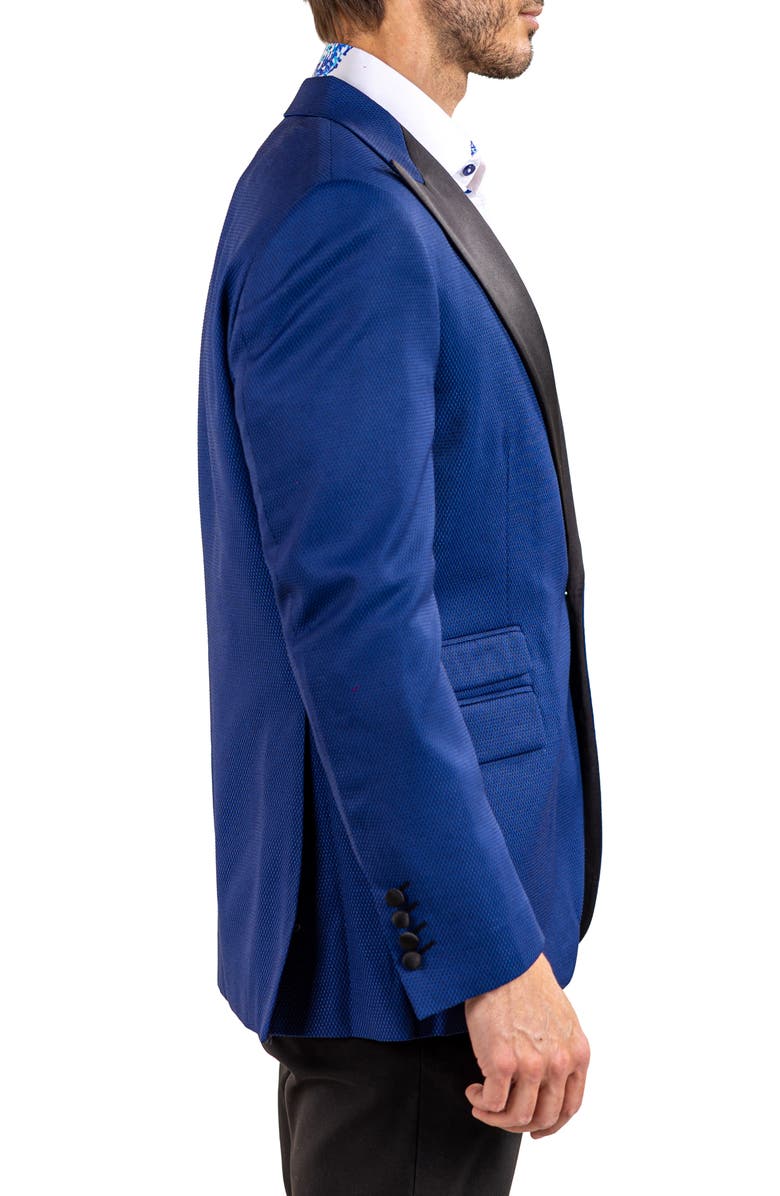 Maceoo Ascencion Satin Lapel Sport Coat, Alternate, color, Blue