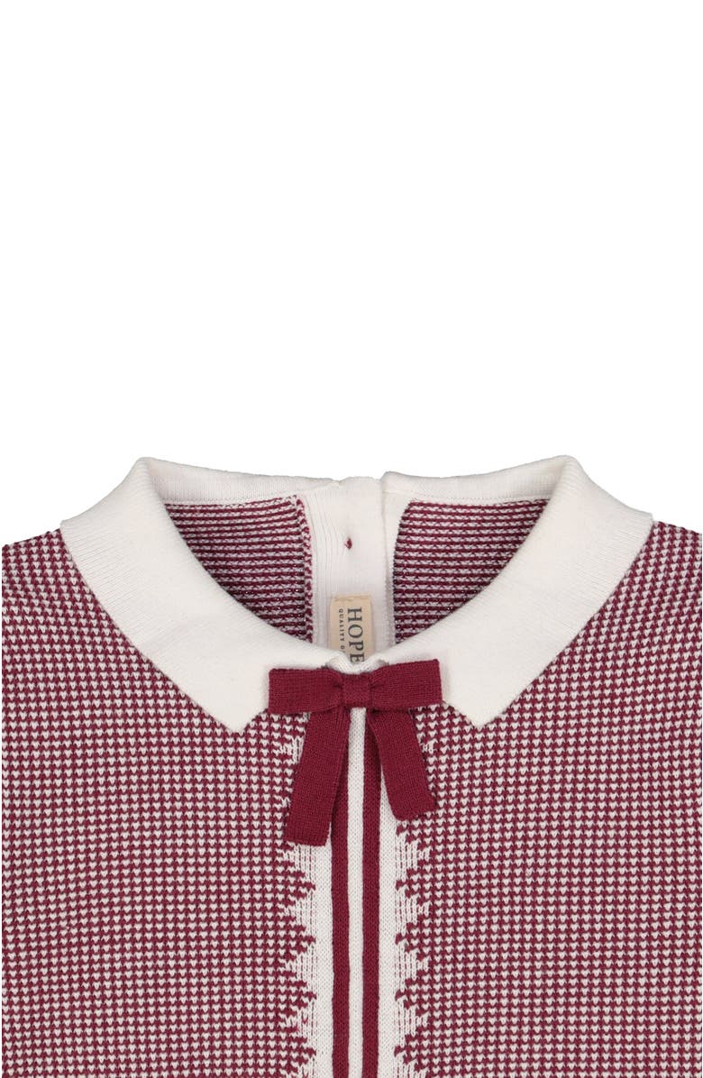 Hope & Henry Baby Girls' Organic French Blocked Sweater Dress, Infant, Alternate, color, Berry And Navy Colorblock