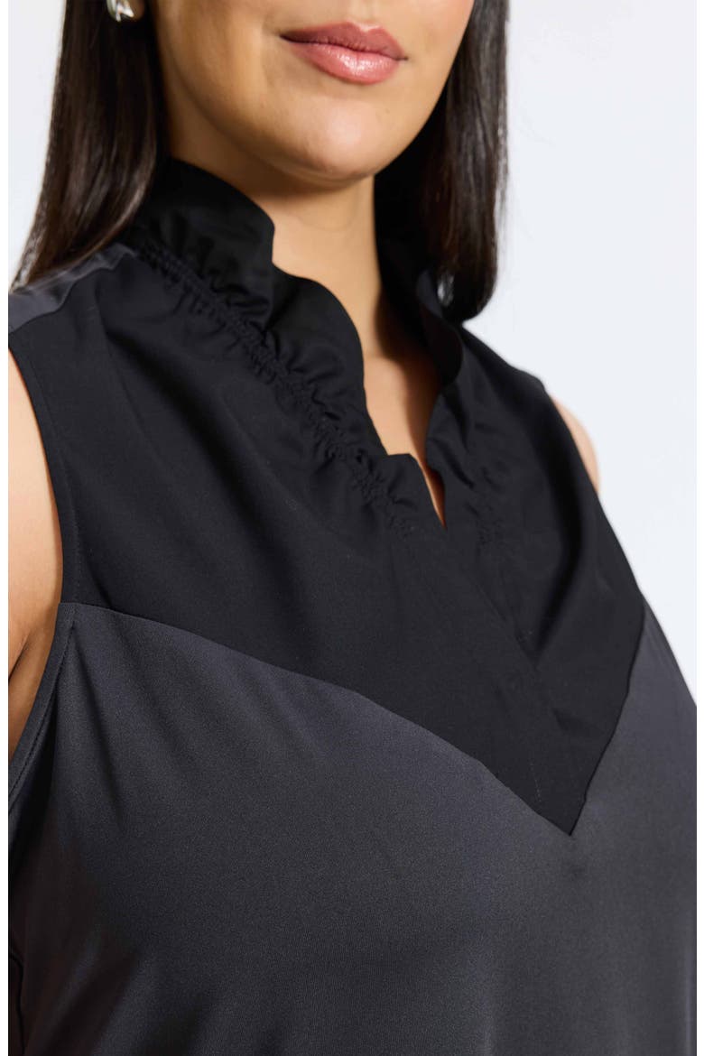 Tammy Ruffle Sleeveless Top, Alternate, color, BLACK