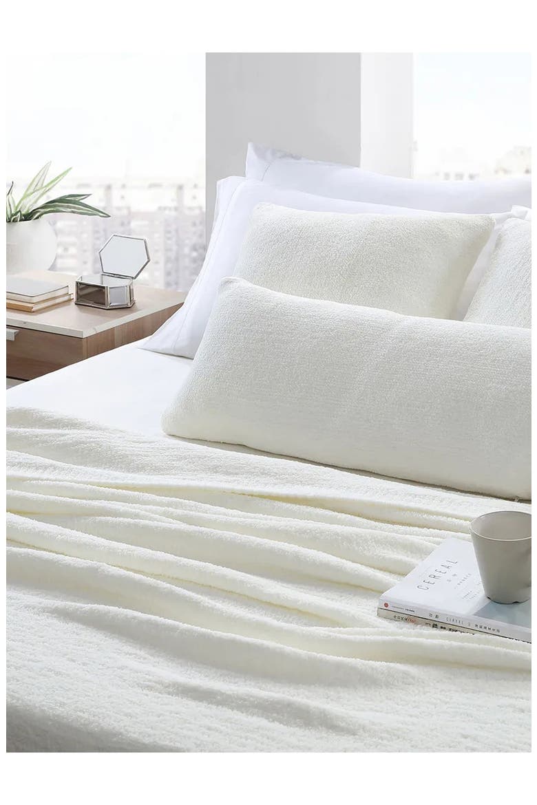 Snug Microfiber Blanket, Alternate, color, OFF WHITE