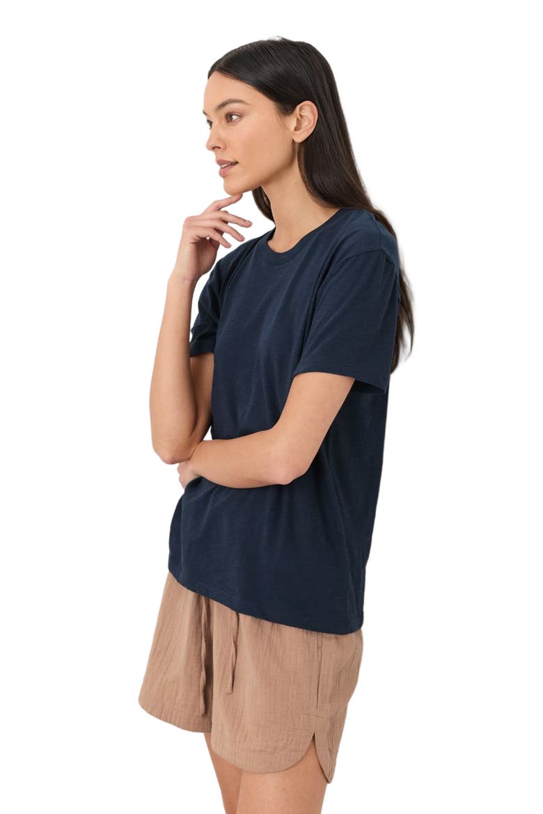 Organic Cotton Featherweight Slub Relaxed Tee, Alternate, color, Navy