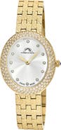 PORSAMO BLEU Women's Porsamo Bleu Angelica Oval Sunray Dial Topaz Stainless Steel Watch