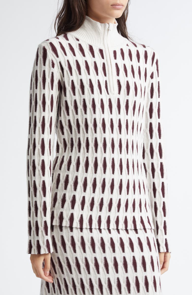 ZANKOV Stefan Quarter Zip Wool Sweater, Alternate, color,