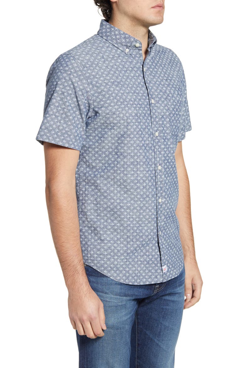 Finn Murray Slim Fit Plaid Stretch Button-Down Shirt, Alternate, color, MOONSHINE