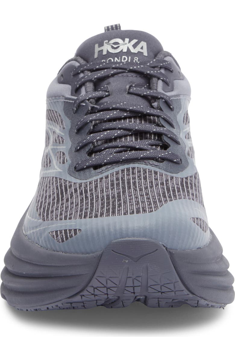 HOKA Bondi 8 Caged Sneaker, Alternate, color, Charcoal Grey / Grey Skies