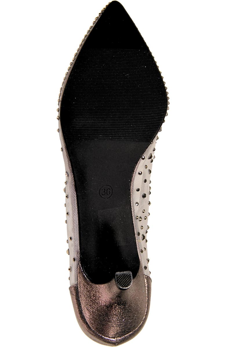 LADY COUTURE Rhinestone Kitten Heel Pump, Alternate, color, Pewter