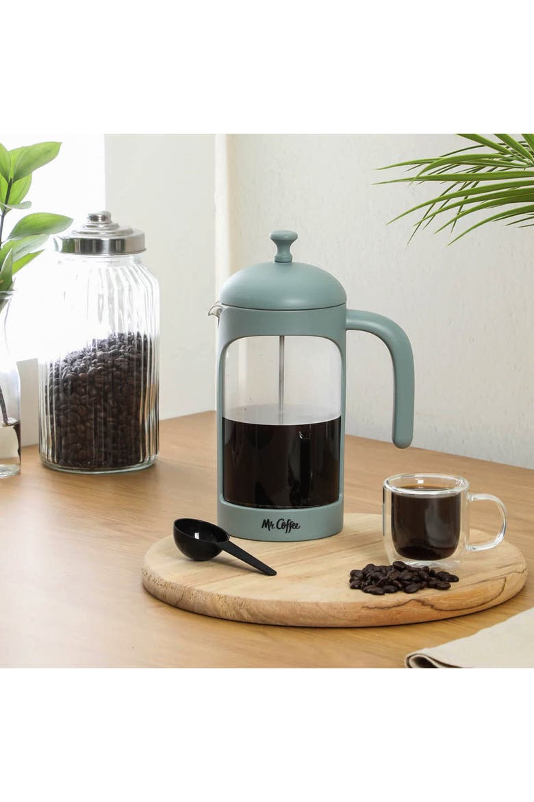 31 Ounce Retro Brew French Press Coffee Maker, Alternate, color, Blue