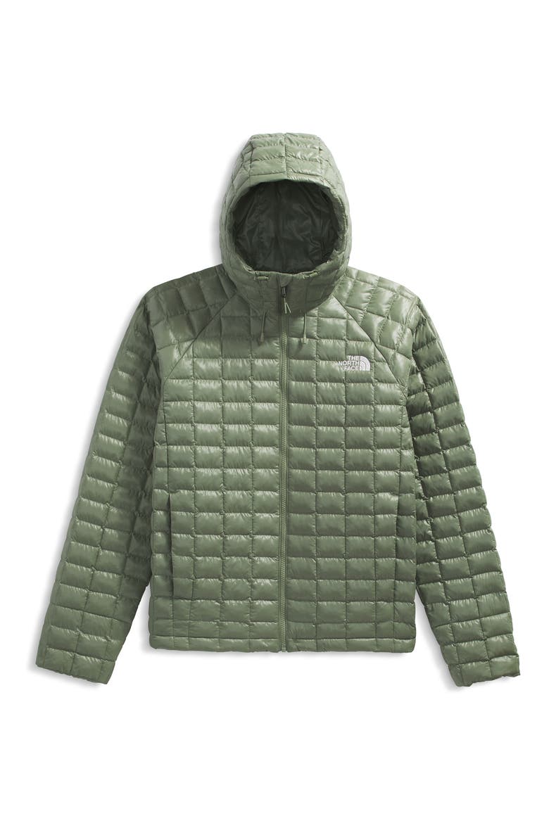 Thermoball Quilted Hooded Jacket, Alternate, color, BARK MIST