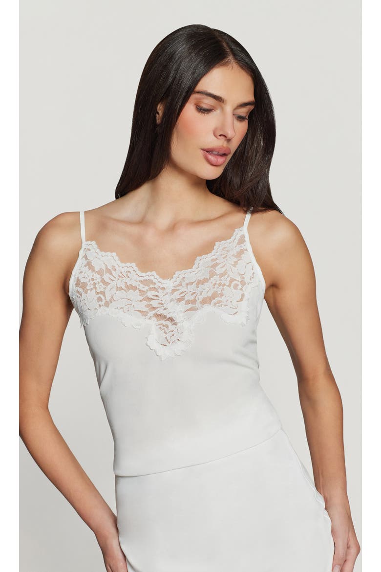 Taylee Lace Combo Cami, Alternate, color, White