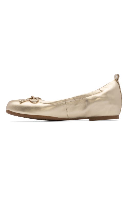 Abeo Cadence Bow Ballet Flat In Light Gold - Metatarsal