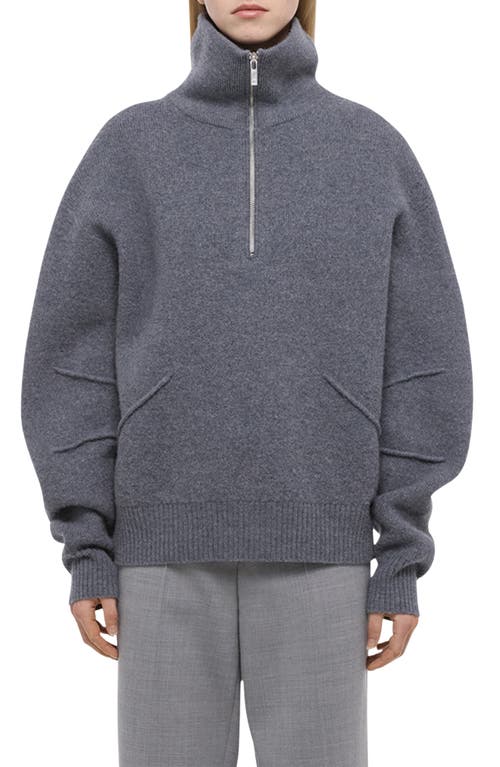 Helmut Lang Apex Quarter Zip Sweater In Animal Print