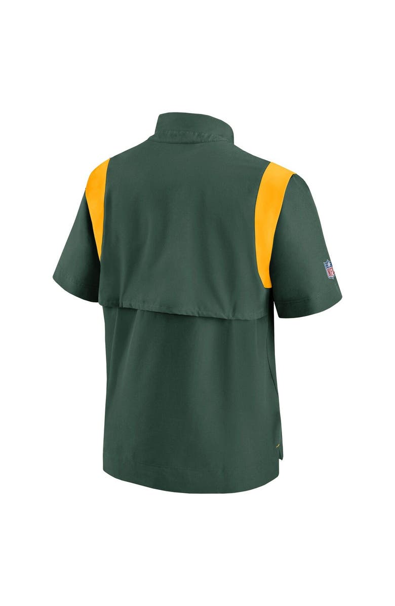 Nike Men's Nike Kelly Green Green Bay Packers Sideline Coaches Chevron Lockup Pullover Top, Alternate, color, Kelly Green