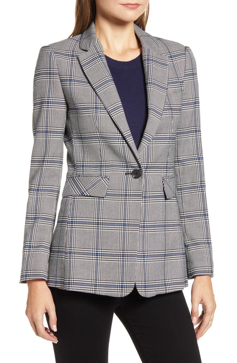 1.STATE Twilight Plaid Blazer, Alternate, color, 