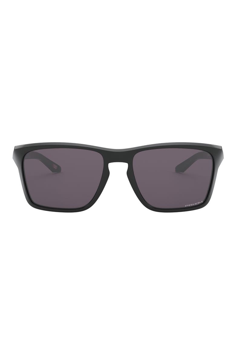 Sylas 57mm Rectangle Sunglasses, Main, color, BLACK