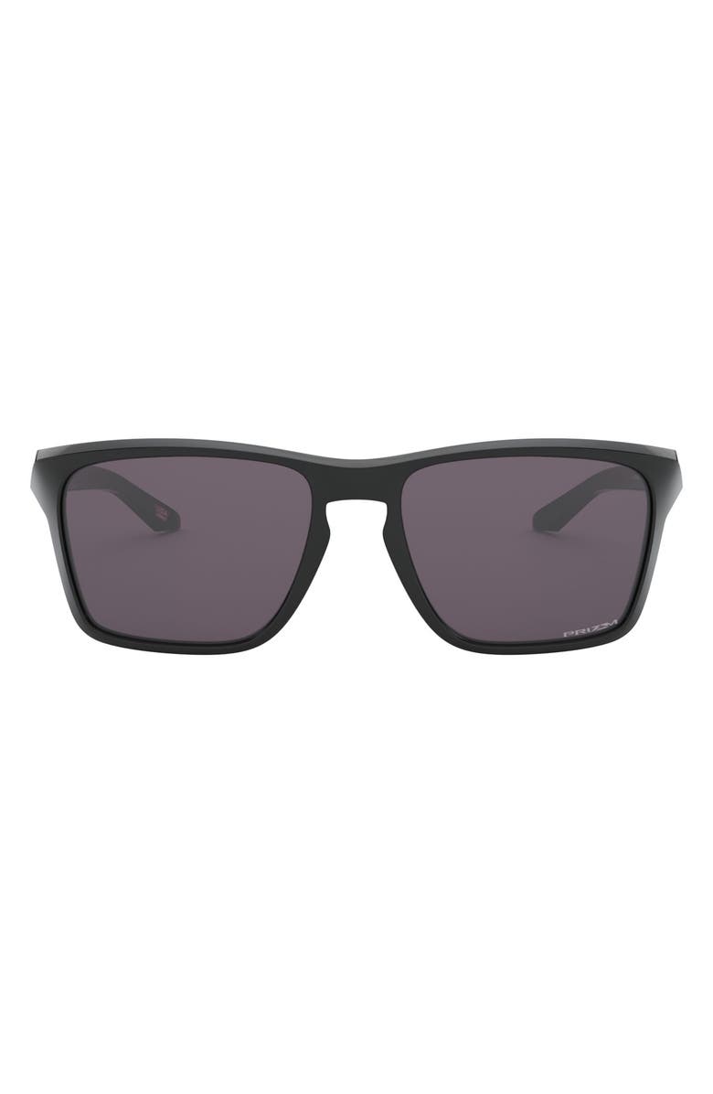 Oakley Sylas 57mm Rectangle Sunglasses, Main, color, Black