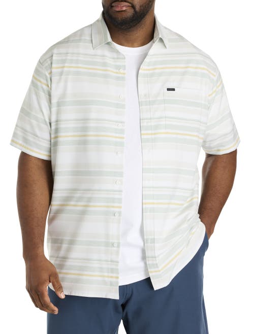 O'neill Seafaring Stripe Short Sleeves Standard Woven Shirt In White